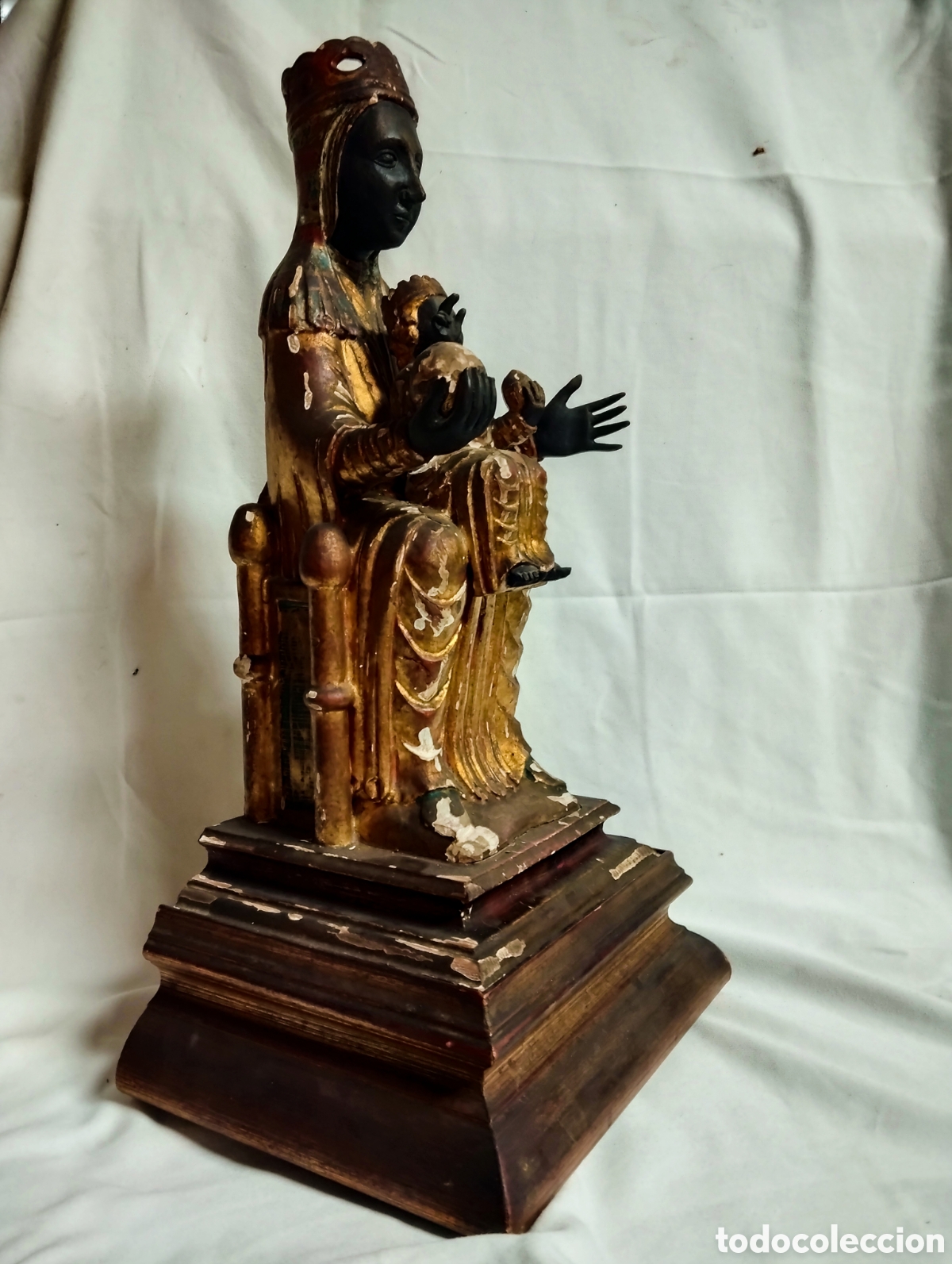 Arte: TALLA DE LA VIRGEN DE MONTSERRAT - Foto 3