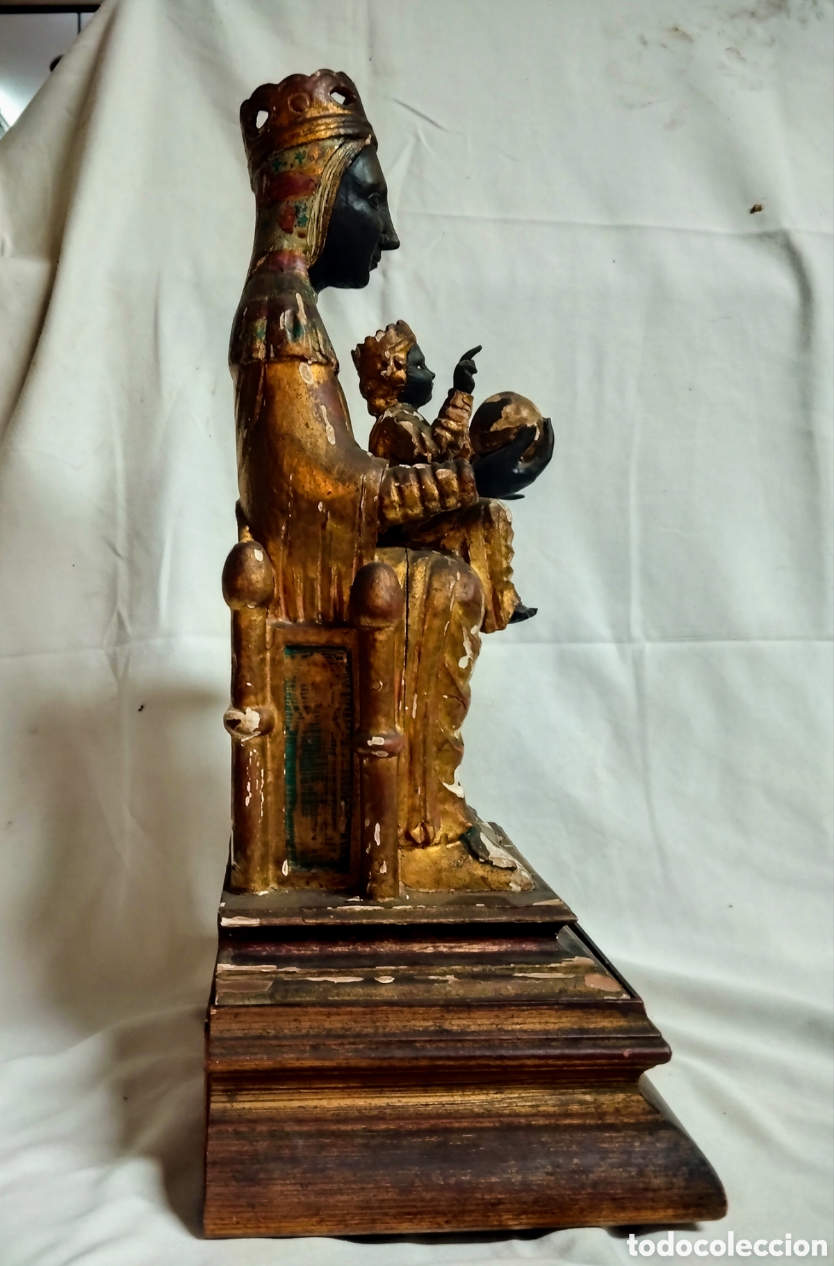 Arte: TALLA DE LA VIRGEN DE MONTSERRAT - Foto 4