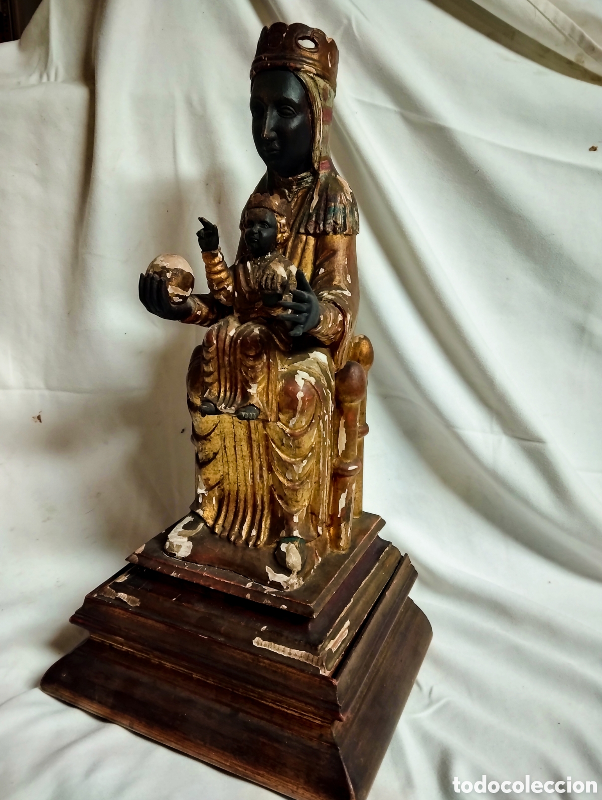 Arte: TALLA DE LA VIRGEN DE MONTSERRAT - Foto 7