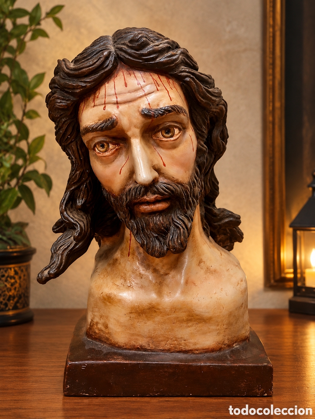 Arte: BUSTO DE CRISTO TAMA&Ntilde;O NATURAL REALIZADO A MANO