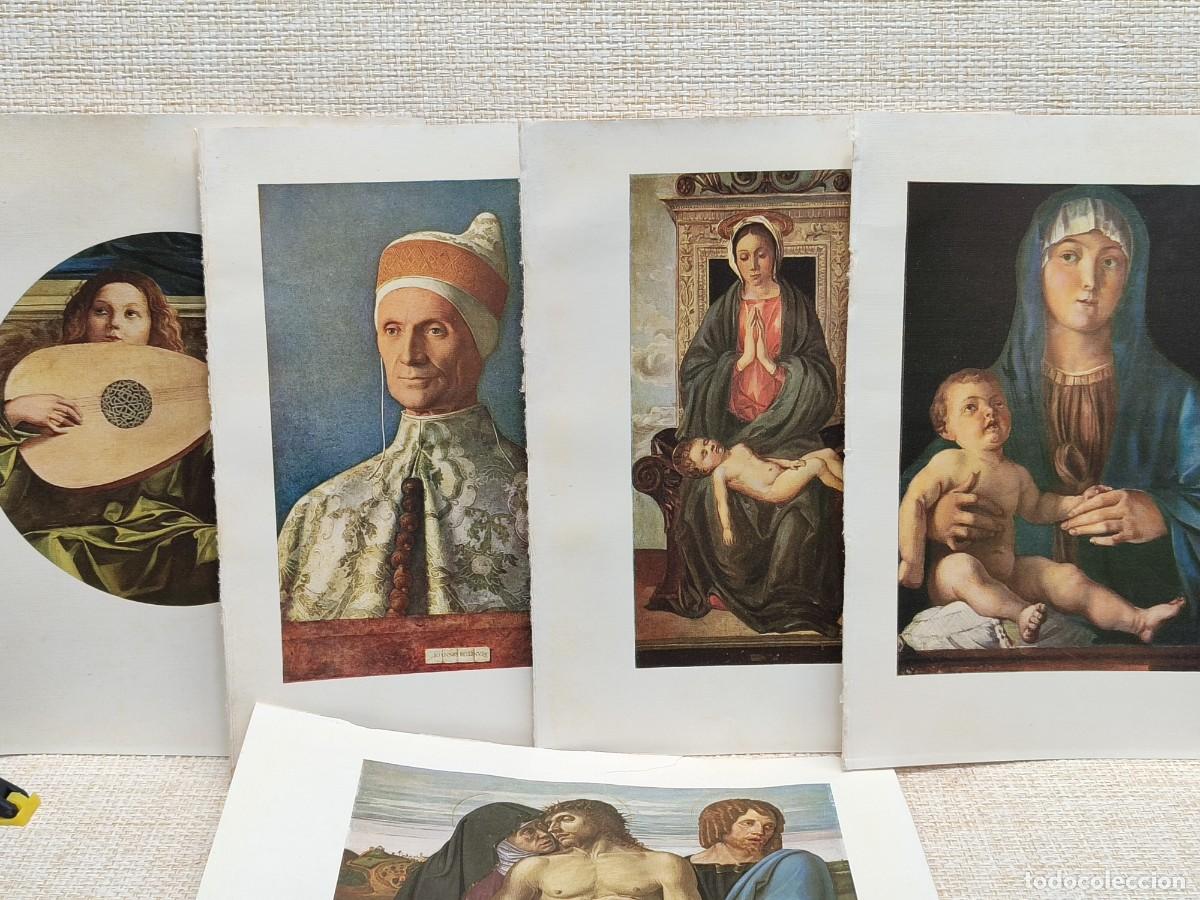 Arte: Lote de 5 laminas de Bellini. Masterpieces in colour 1910.