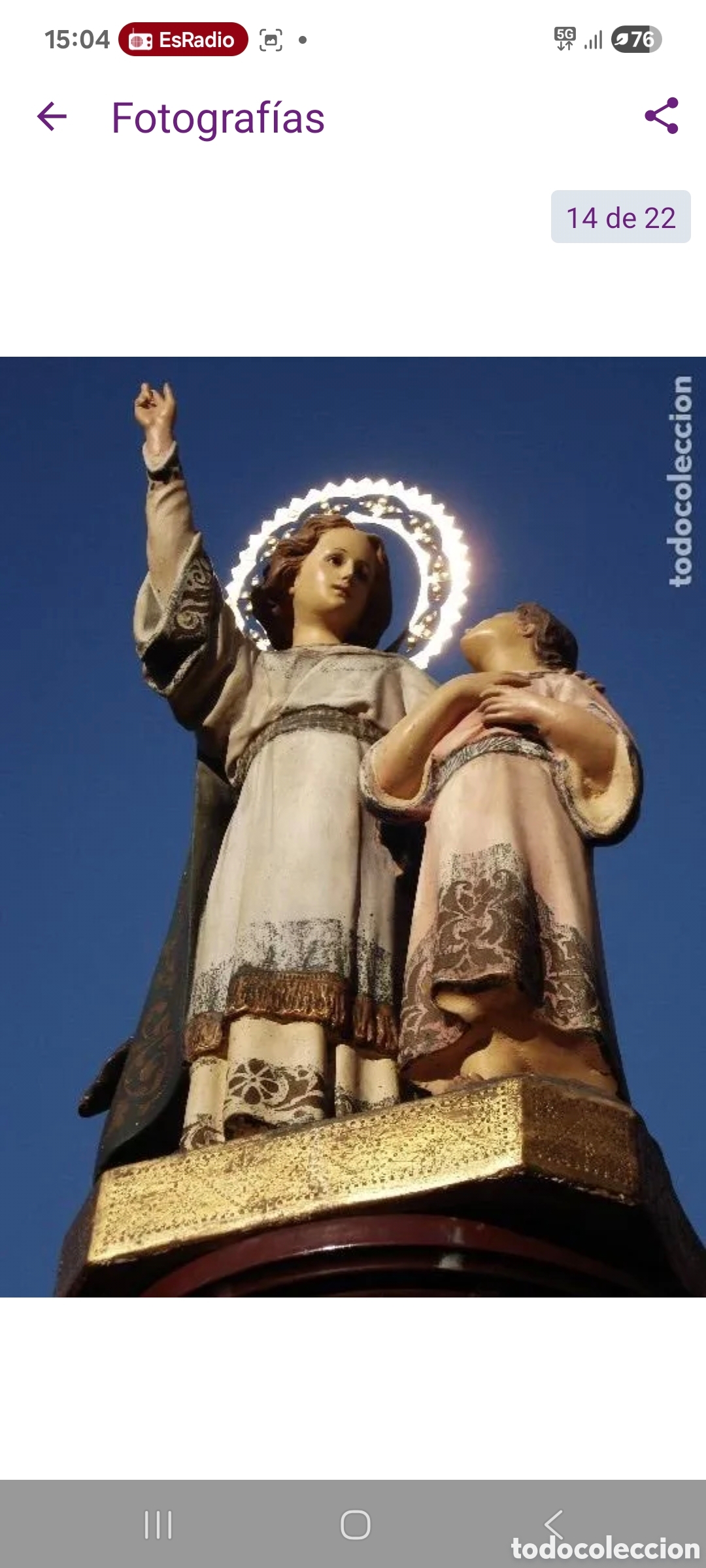 Arte: ANTIGUO ANGEL CUSTODIO PASTA DE MADERA
