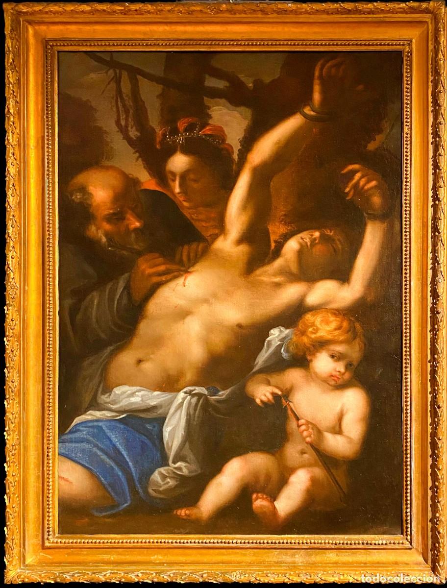 Arte: San Sebastian oleo sobre lienzo posible Francesco Cairo Italia siglo XVII