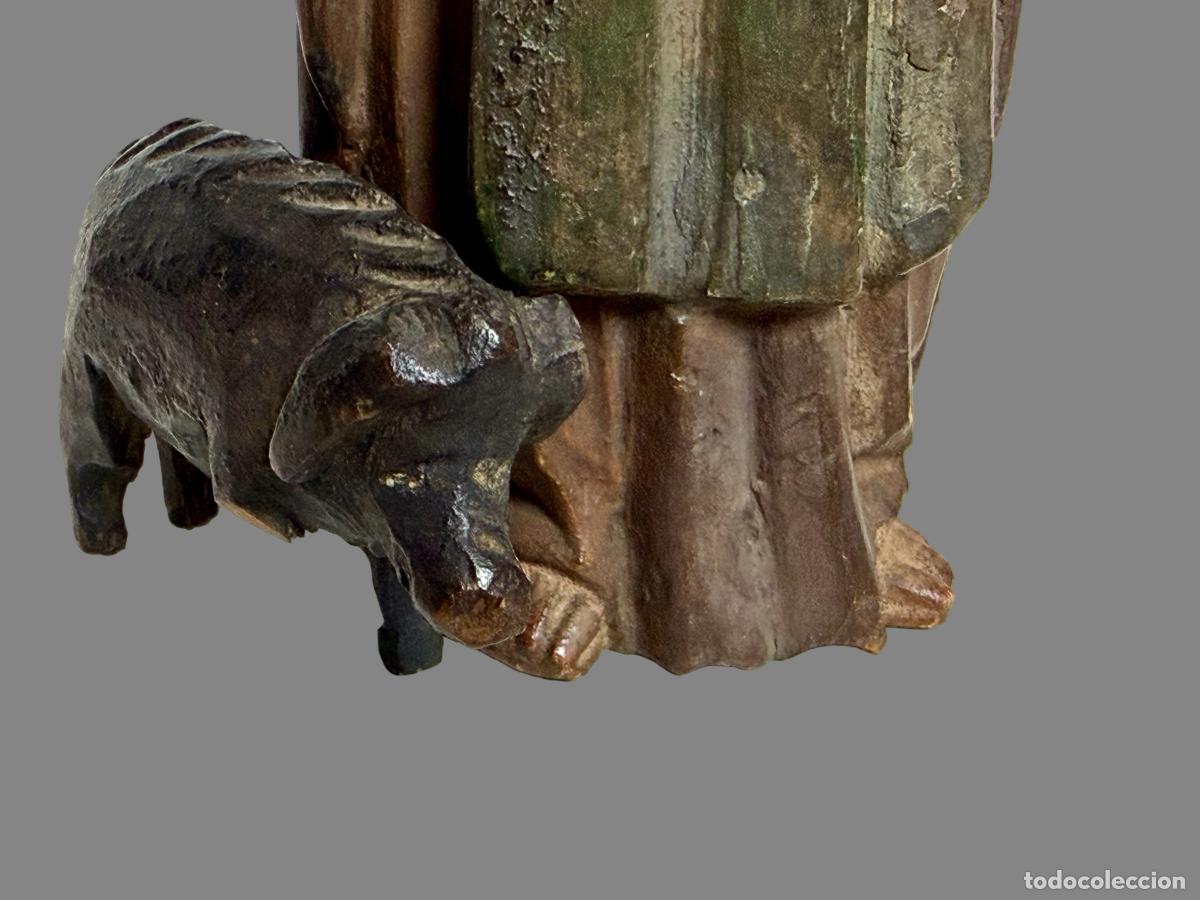 Arte: San Antonio en madera tallada, hacia 1800. - Foto 7