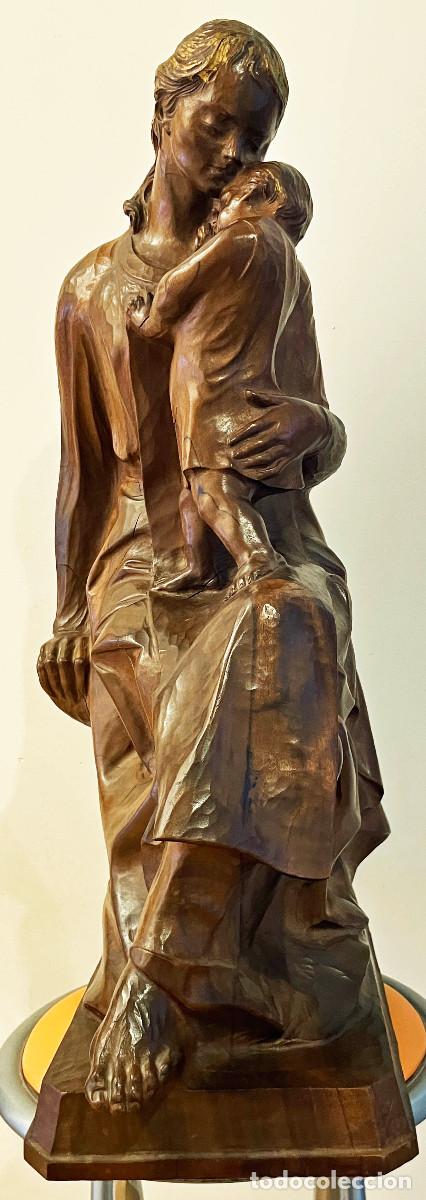 Arte: Talla de la Virgen en madera maciza &rdquo;Maternidad&rdquo;