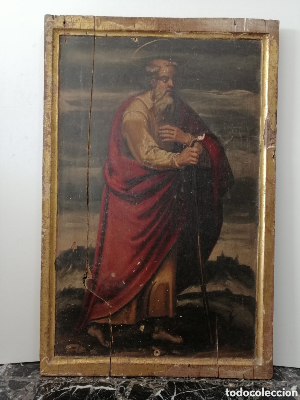 Arte: Oleo sobre tabla San Joaqu&iacute;n SXVI-XVII