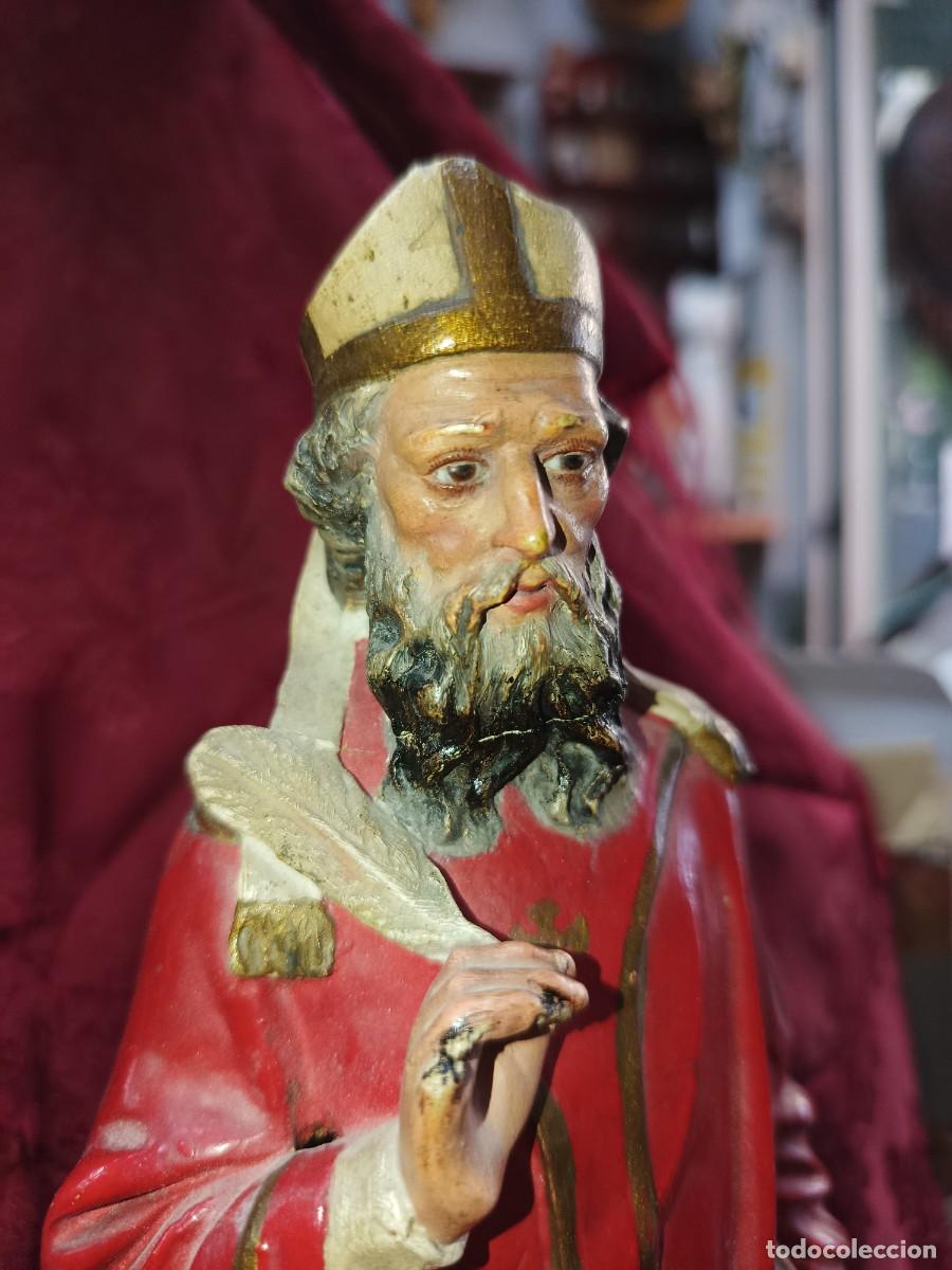 Arte: Preciosa escultura de Obispo,Olot.Alos 30-40.