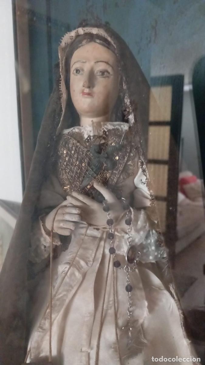Arte: Capilla Hornacina Con Imagen De Virgen De Candeler&iacute;a De Vestir Antigua