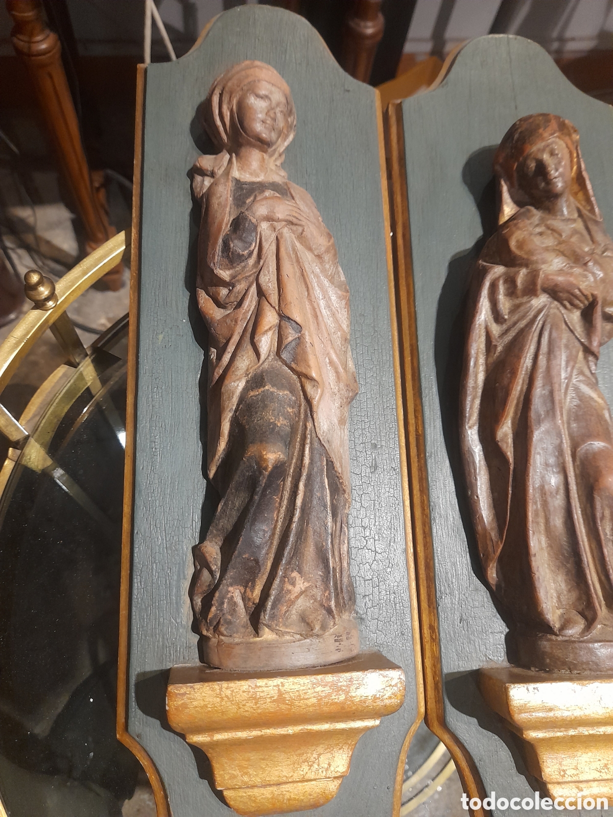 Arte: Pareja de tablas de dos V&iacute;rgenes - Foto 2