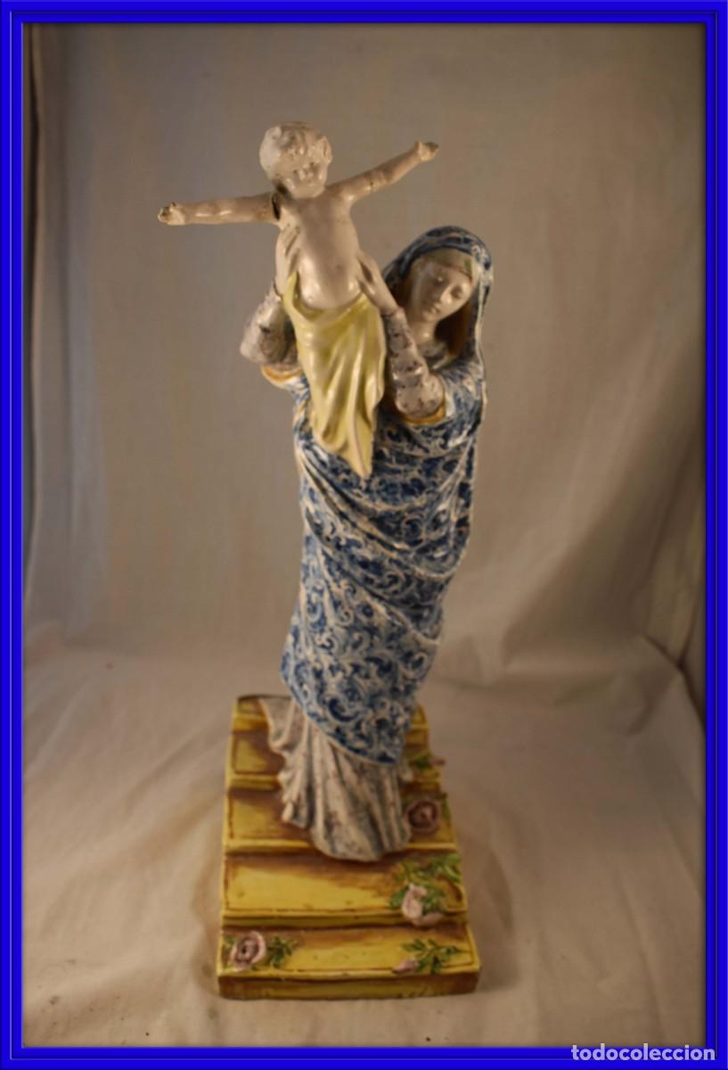 Arte: ANTIGUA VIRGEN DE CERAMICA ANTIGUA DE MORELLI ORIGINAL DE PISA