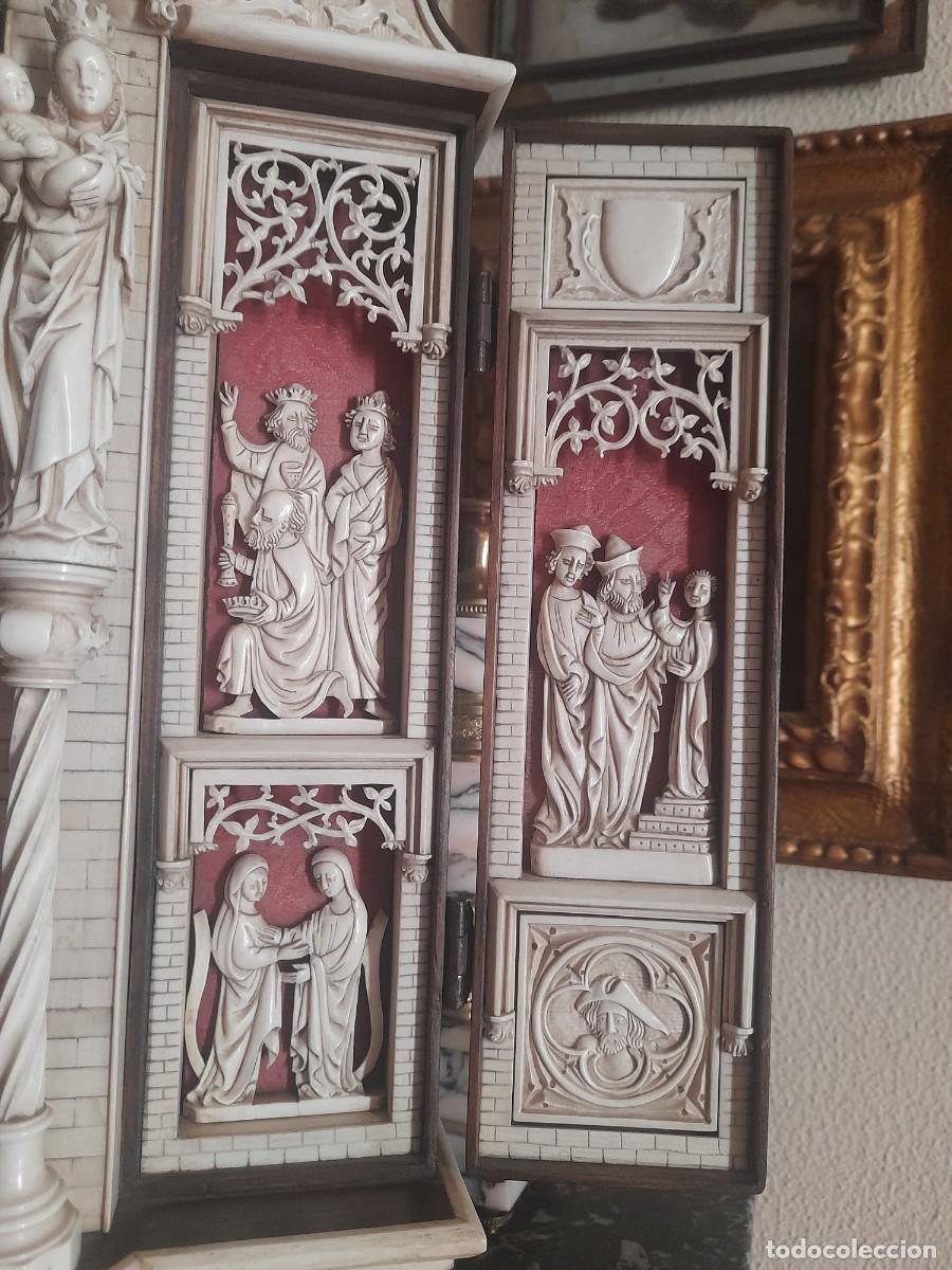 Arte: MAGNIFICA CAPILLA O TRIPTICO CON ESCENAS RELIGIOSAS - Foto 4