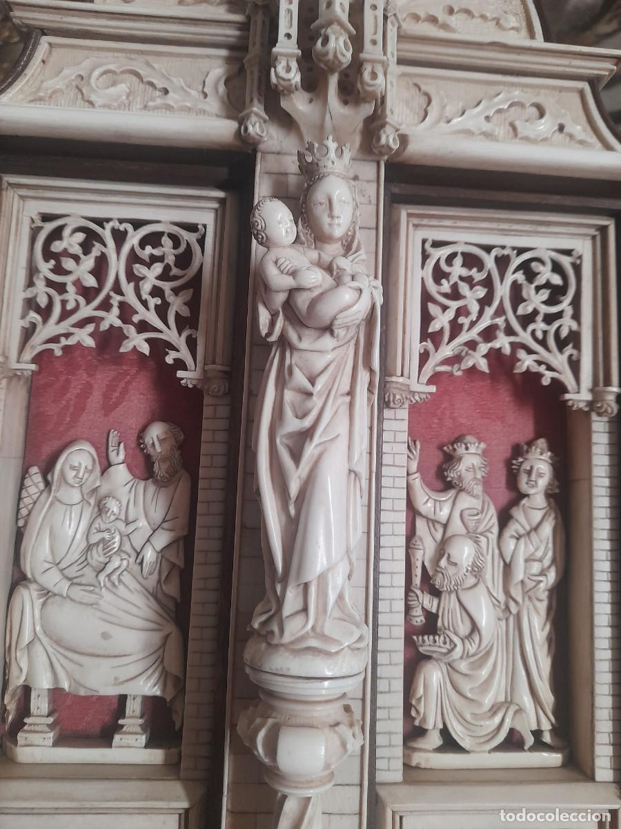 Arte: MAGNIFICA CAPILLA O TRIPTICO CON ESCENAS RELIGIOSAS - Foto 6