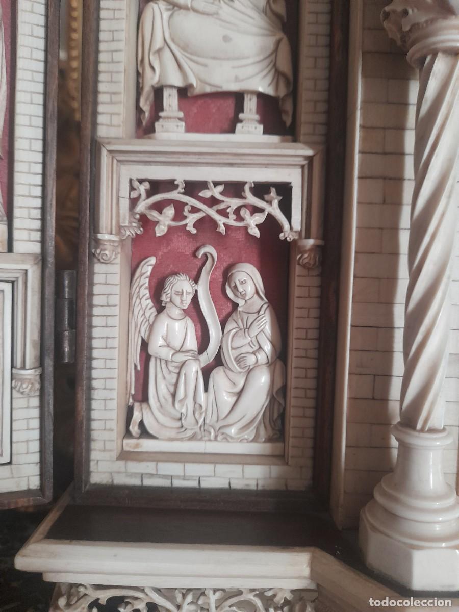 Arte: MAGNIFICA CAPILLA O TRIPTICO CON ESCENAS RELIGIOSAS - Foto 9