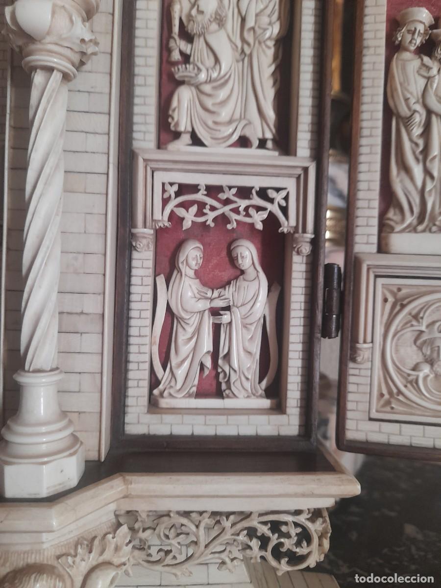 Arte: MAGNIFICA CAPILLA O TRIPTICO CON ESCENAS RELIGIOSAS - Foto 10
