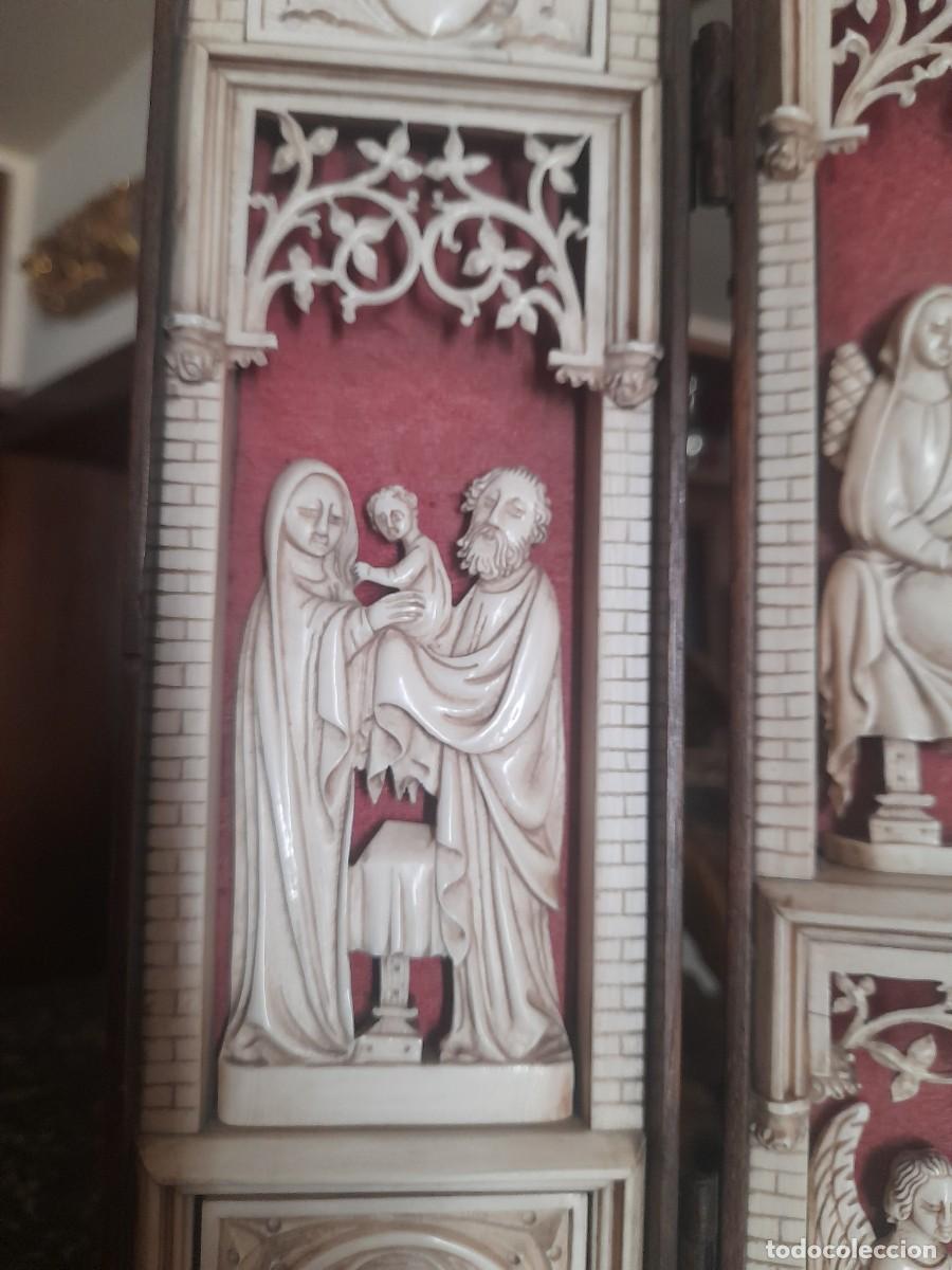 Arte: MAGNIFICA CAPILLA O TRIPTICO CON ESCENAS RELIGIOSAS - Foto 11