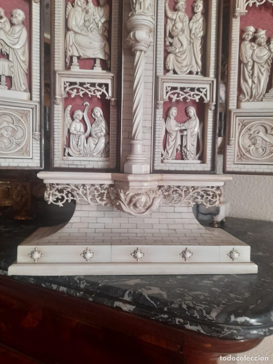 Arte: MAGNIFICA CAPILLA O TRIPTICO CON ESCENAS RELIGIOSAS - Foto 13