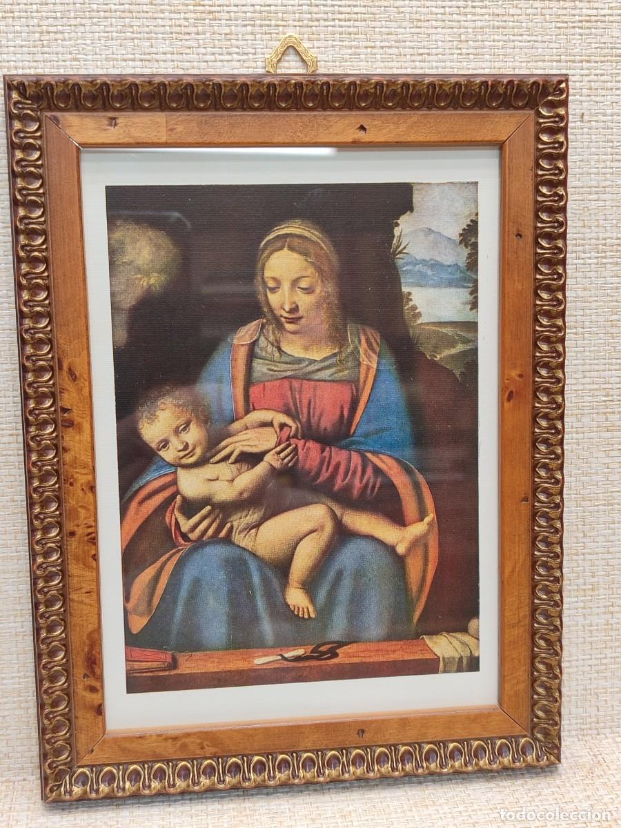 Arte: Madonna con Ni&ntilde;o de Bernardino Luini. Masterpieces in colour 1910. Plate I. Cuadro