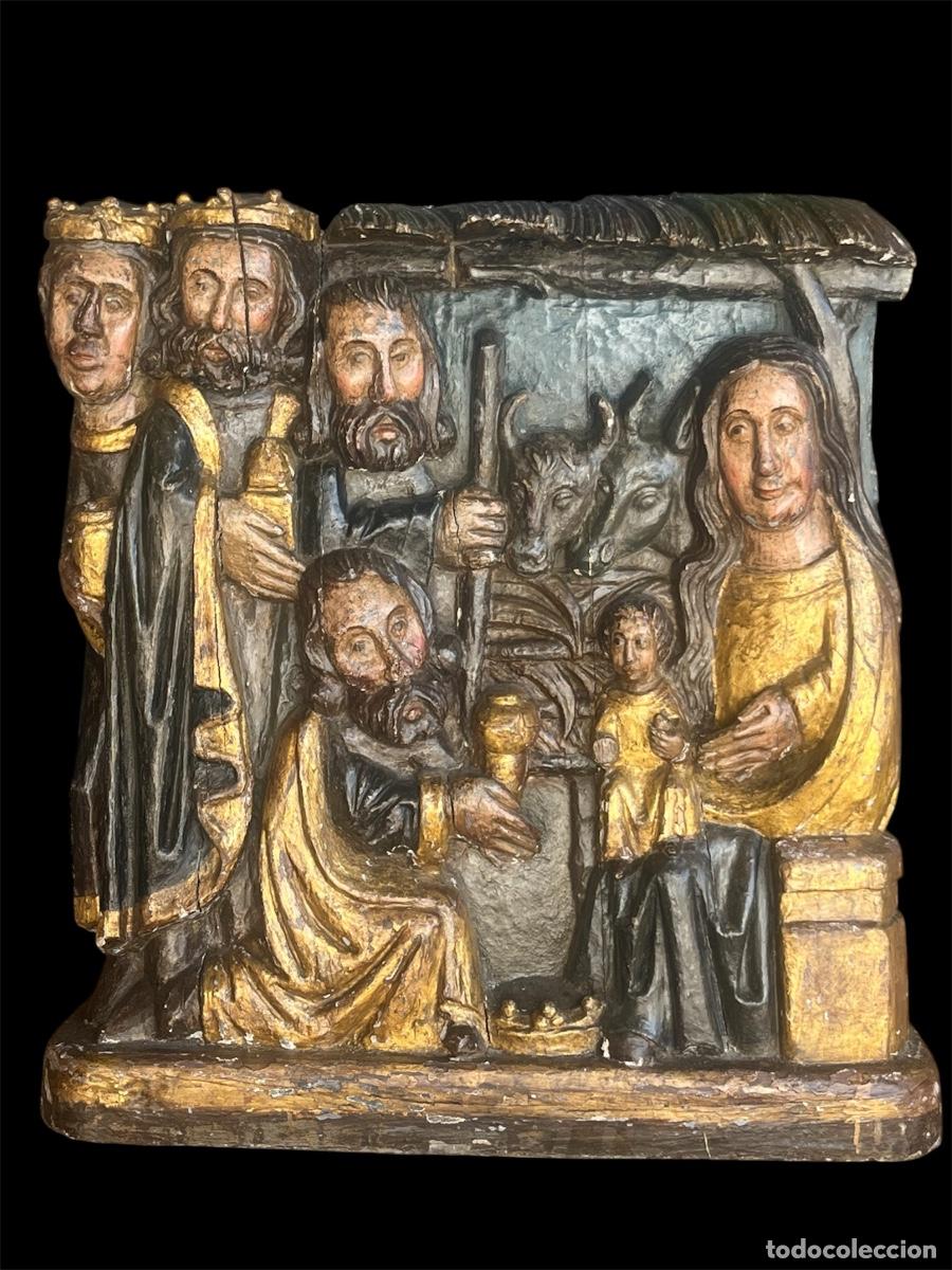 Arte: RETABLO ADORACI&Oacute;N DE LOS REYES MAGOS MADERA POLICROMADA SIGLO XVI ESCUELA ARAGONESA