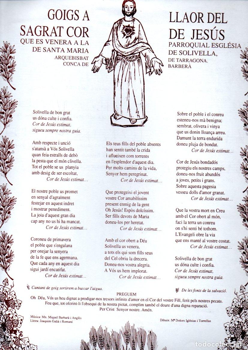 Arte: GOIGS AL SAGRAT COR DE JES&Uacute;S - SOLIVELLA, TARRAGONA (1993)