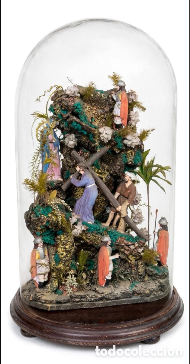 Arte: IMAGEN CALVARIO. JESUCRISTO. LA VIRGEN. TERRACOTA. FINALES SIGLO XIX.
