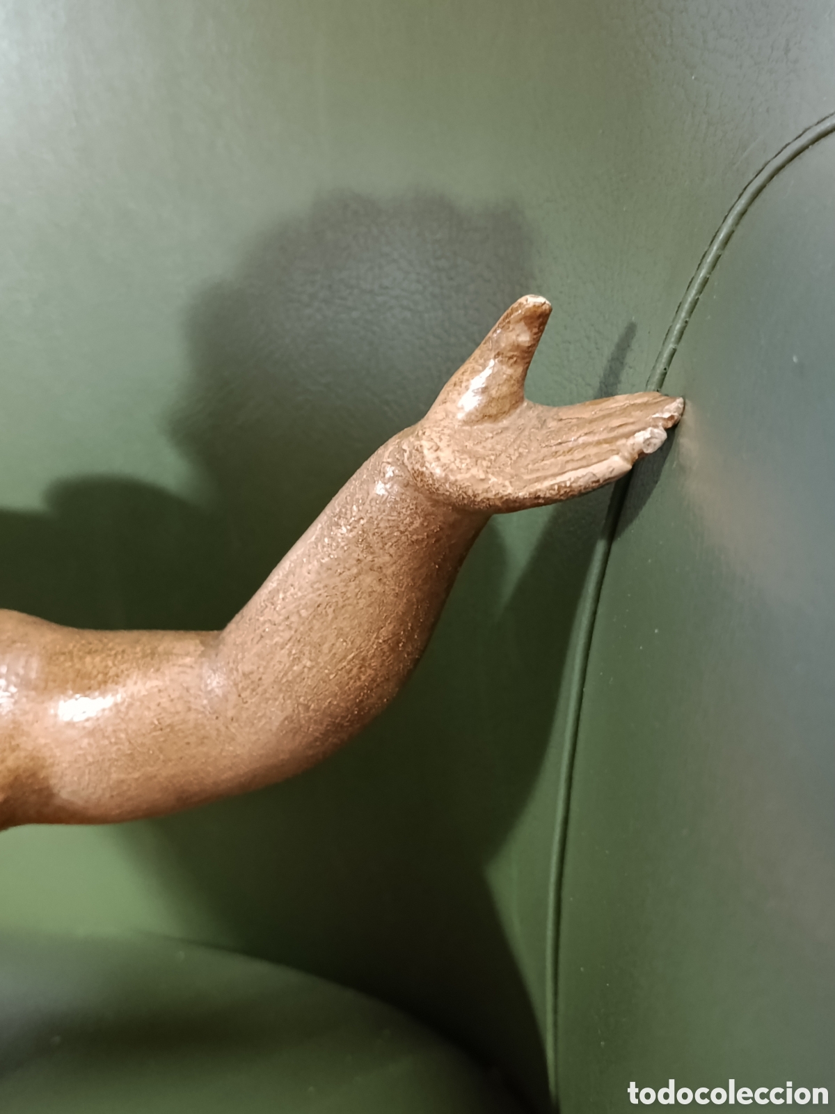 Arte: &Aacute;ngel estilo barroco de madera y estuco. - Foto 4