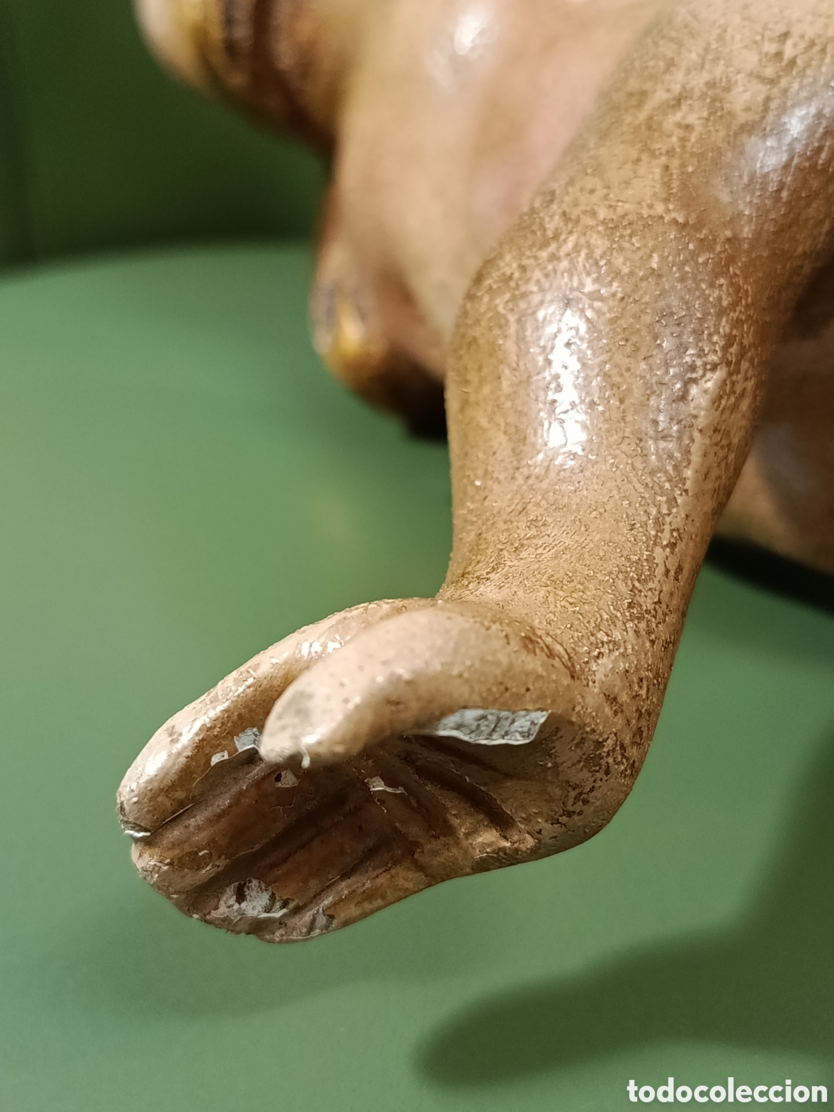 Arte: &Aacute;ngel estilo barroco de madera y estuco. - Foto 6