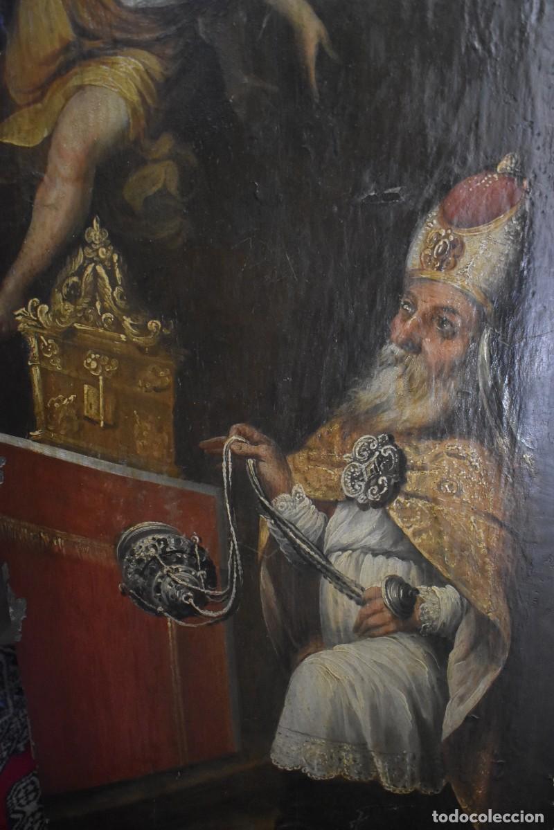 Arte: ANTIGUA PINTURA RELIGIOSA SOBRE TABLA PARTE DE UN RETABLO