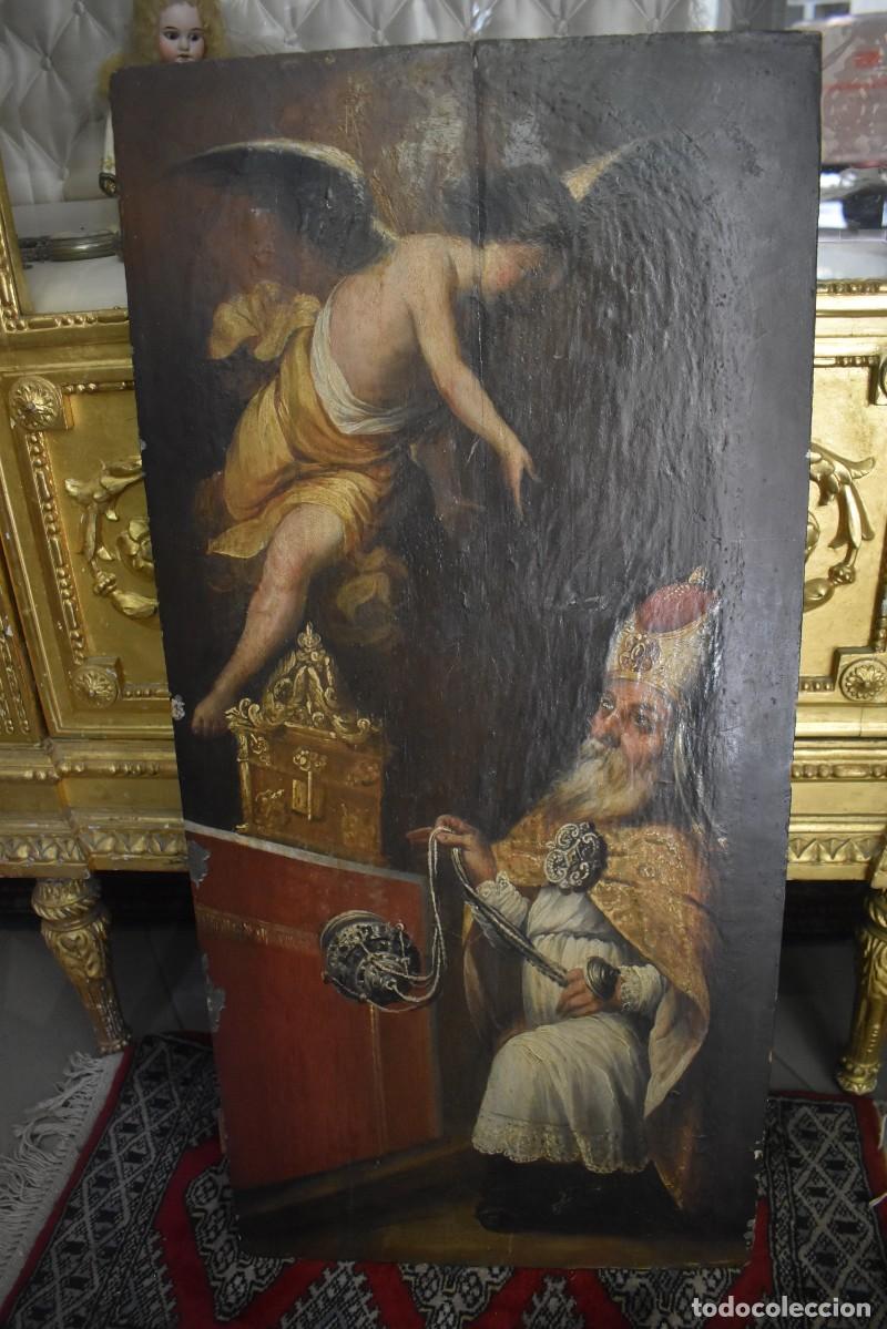 Arte: ANTIGUA PINTURA RELIGIOSA SOBRE TABLA PARTE DE UN RETABLO