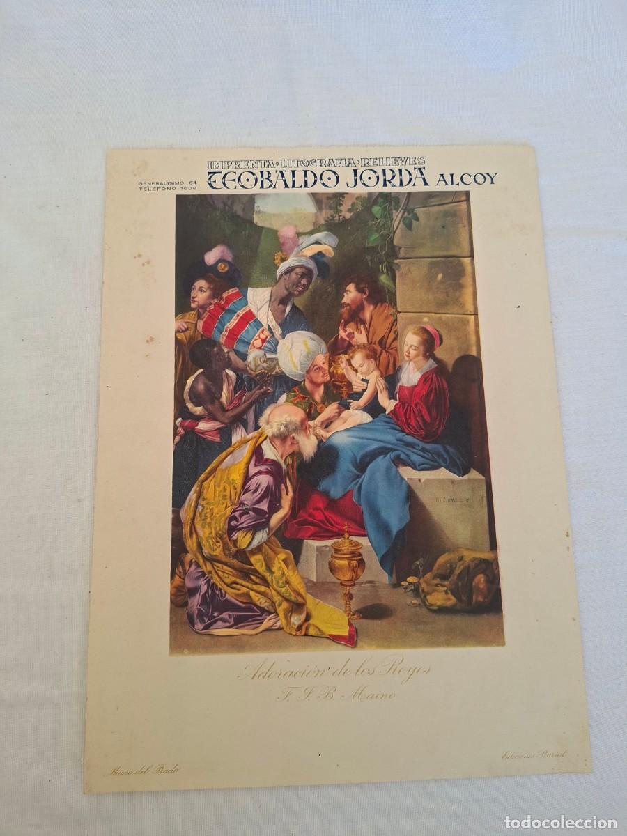 Arte: Antigua plancha publicitaria , Litograf&iacute;a y Relieves Teobaldo Jord&aacute; &rdquo; La Adoraci&oacute;n de los Magos &rdquo;
