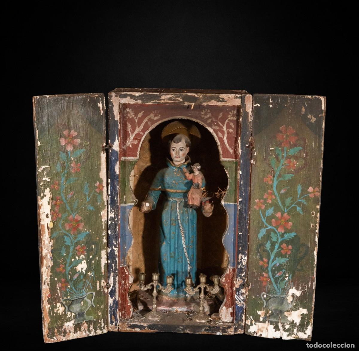 Art: Retablo Peruano S.XVIII-XIX San Antonio
