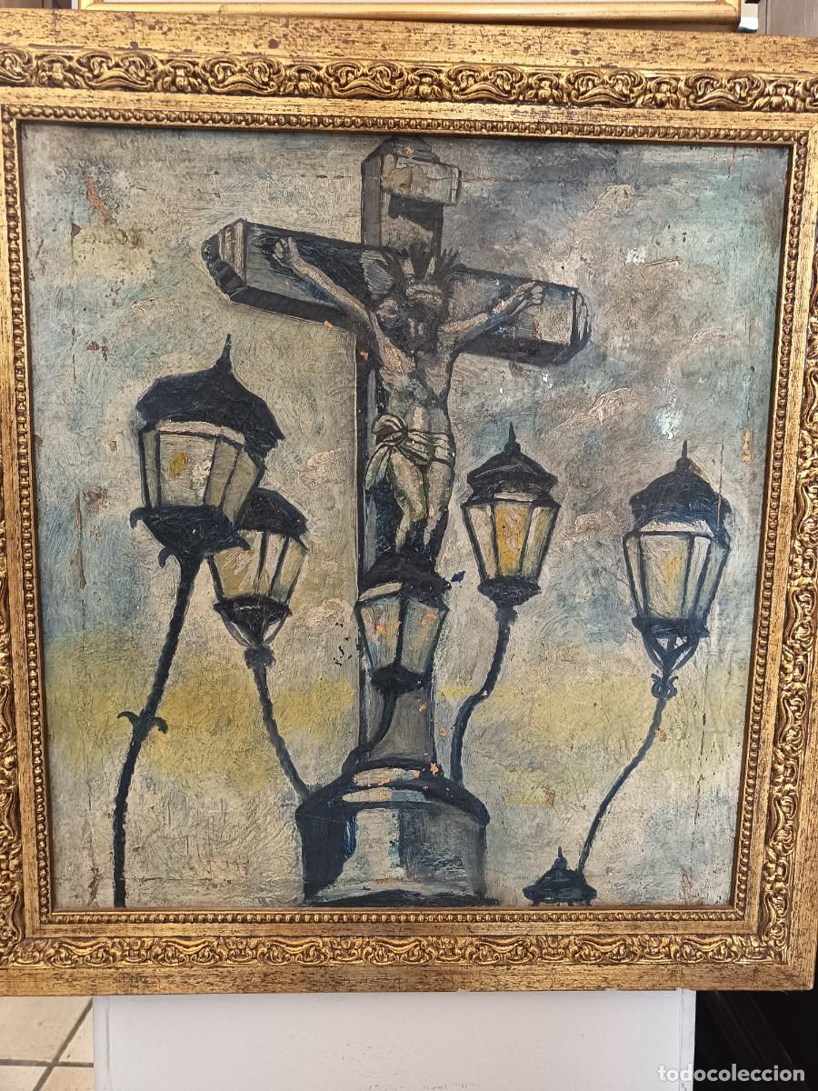 Arte: Antiguo &oacute;leo Cristo de Los Faroles - Foto 2