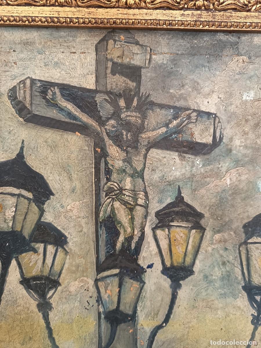 Arte: Antiguo &oacute;leo Cristo de Los Faroles - Foto 3