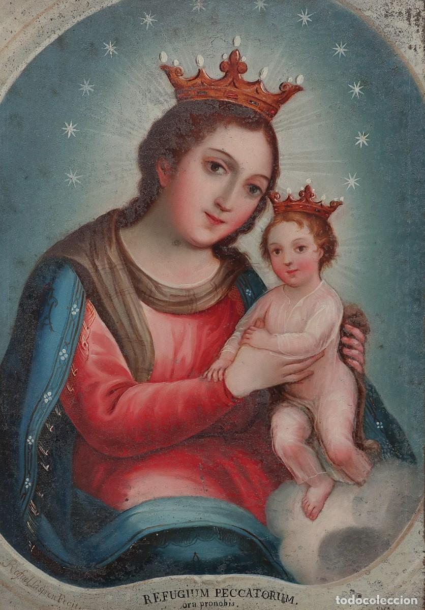 Arte: Rafael Laspron (M&eacute;xico, Siglos XVIII-XIX). La Virgen del Refugio.