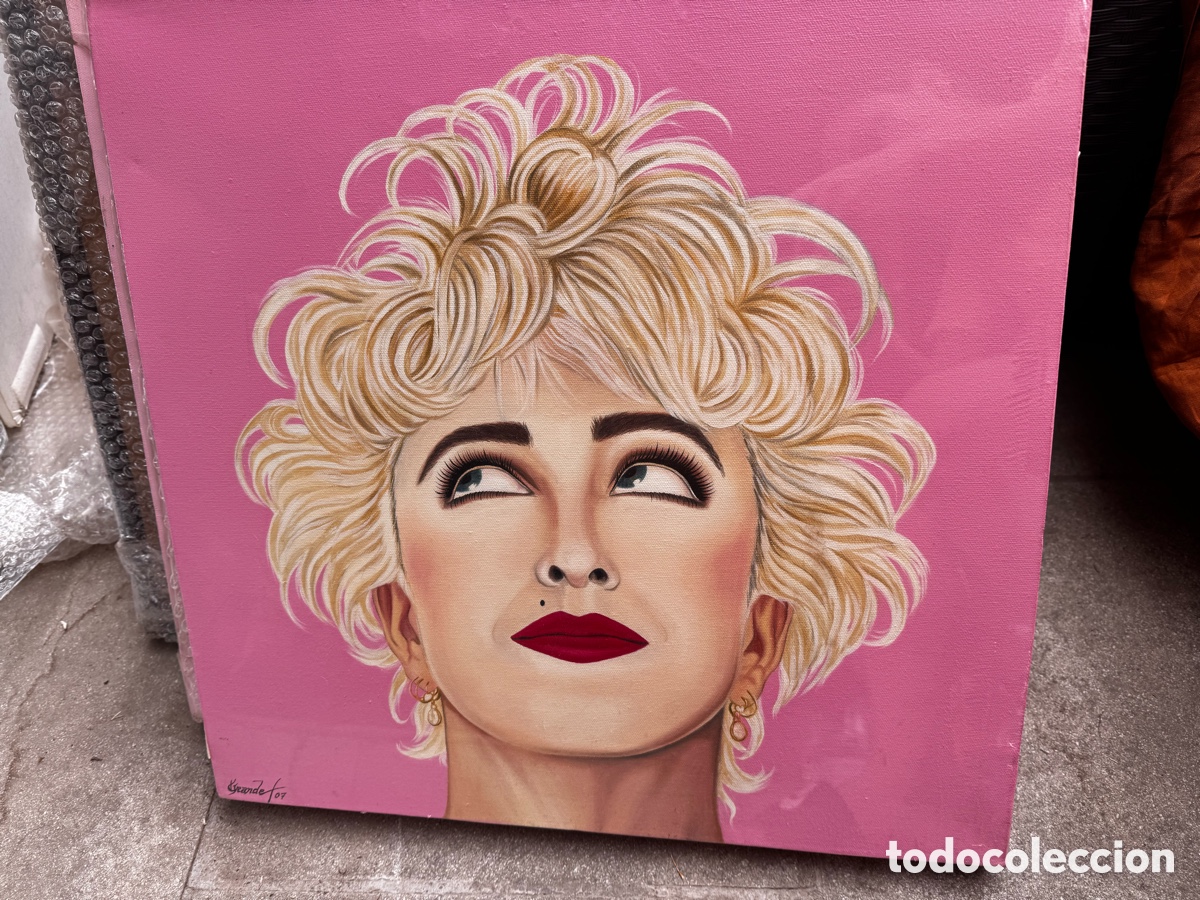 Arte: Cuadro original Madonna 50x50 cm - Estilo Pop Art (Firmado, 2007)