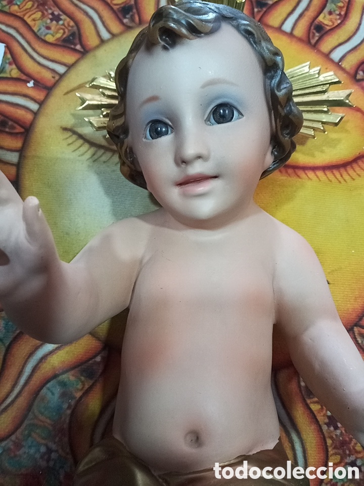 Arte: 38cm.PRECIOSO NI&Ntilde;O JES&Uacute;S.FIGURA RELIGIOSA.