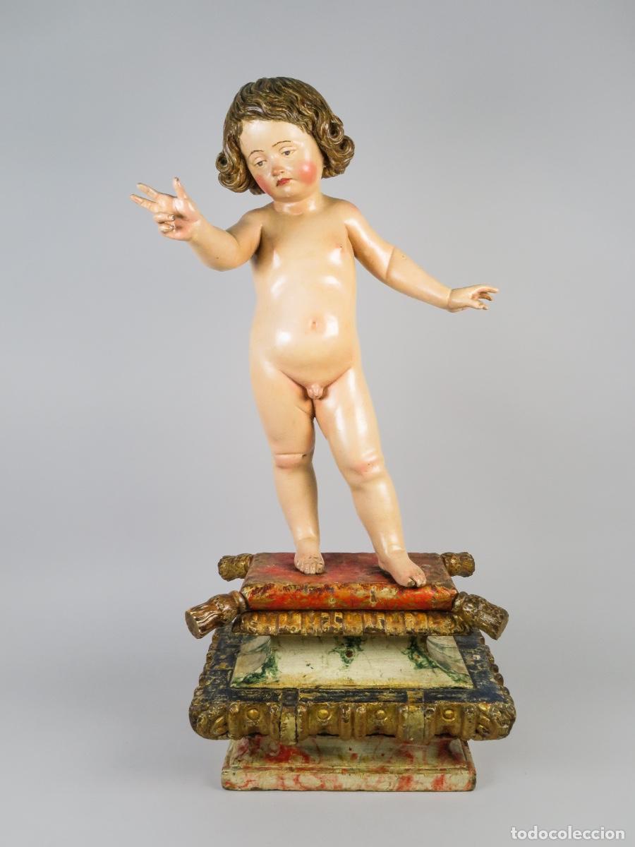 Arte: Escultura Ni&ntilde;o Jesus bendiciendo Escuela sevillana, c&iacute;rculo Jos&eacute; de Arce, segundo tercio siglo XVII.