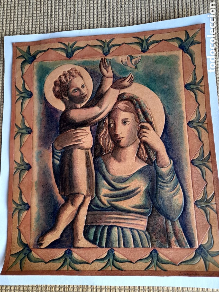 Arte: Virgen con ni&ntilde;o Jaume Mercader Miret 1960