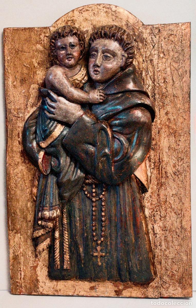 Arte: San Antonio de Padua con el Ni&ntilde;o Jes&uacute;s S. XVII