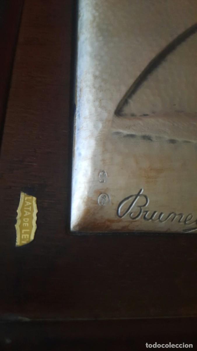 Arte: Cuadro de virgen en plata. Brunel. - Foto 4