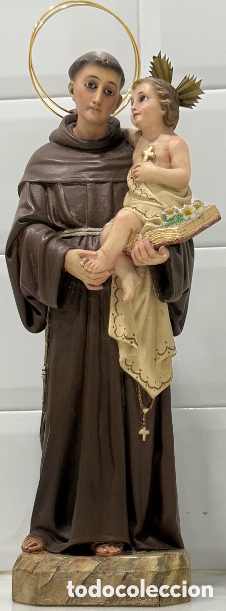 Arte: PRECIOSO SAN ANTONIO DE PADUA SELLADO OLOT