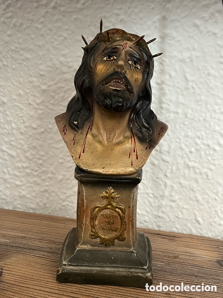 Arte: Busto de Cristo- Sello M. Muro (Murcia), S. XX