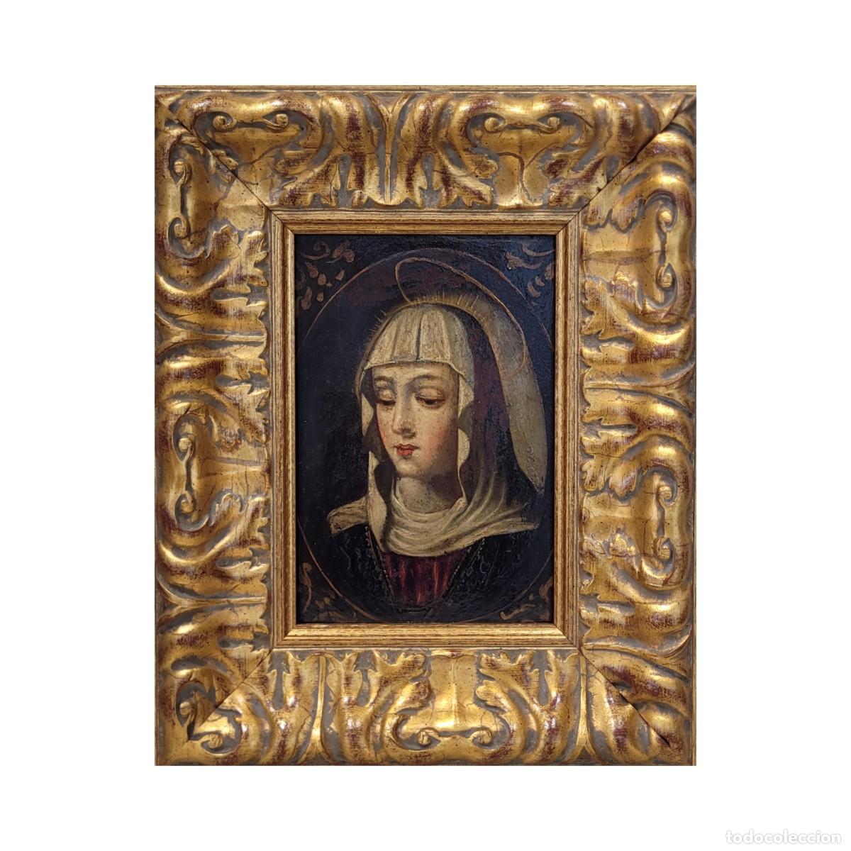 Arte: &Oacute;leo sobre tabla &rdquo;Ver&oacute;nica de la Virgen&rdquo;, s. XIX - Espa&ntilde;a