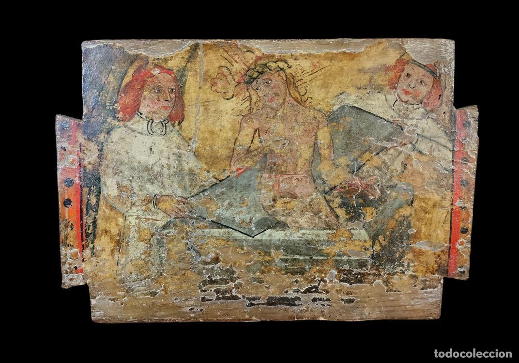Arte: FRAGMENTO DE RETABLO CON ESCENA DE LA RESURRECCI&Oacute;N. T&Eacute;MPERA SOBRE TABLA. CATALU&Ntilde;A. S. XIV-XV