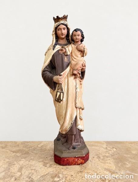 Arte: VIRGEN DEL CARMEN , EN YESO POLICROMADO
