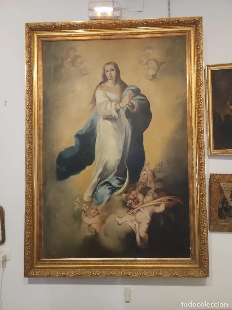 Arte: Cuadro Inmaculada &Oacute;leo Lienzo Gran Tama&ntilde;o - Foto 1