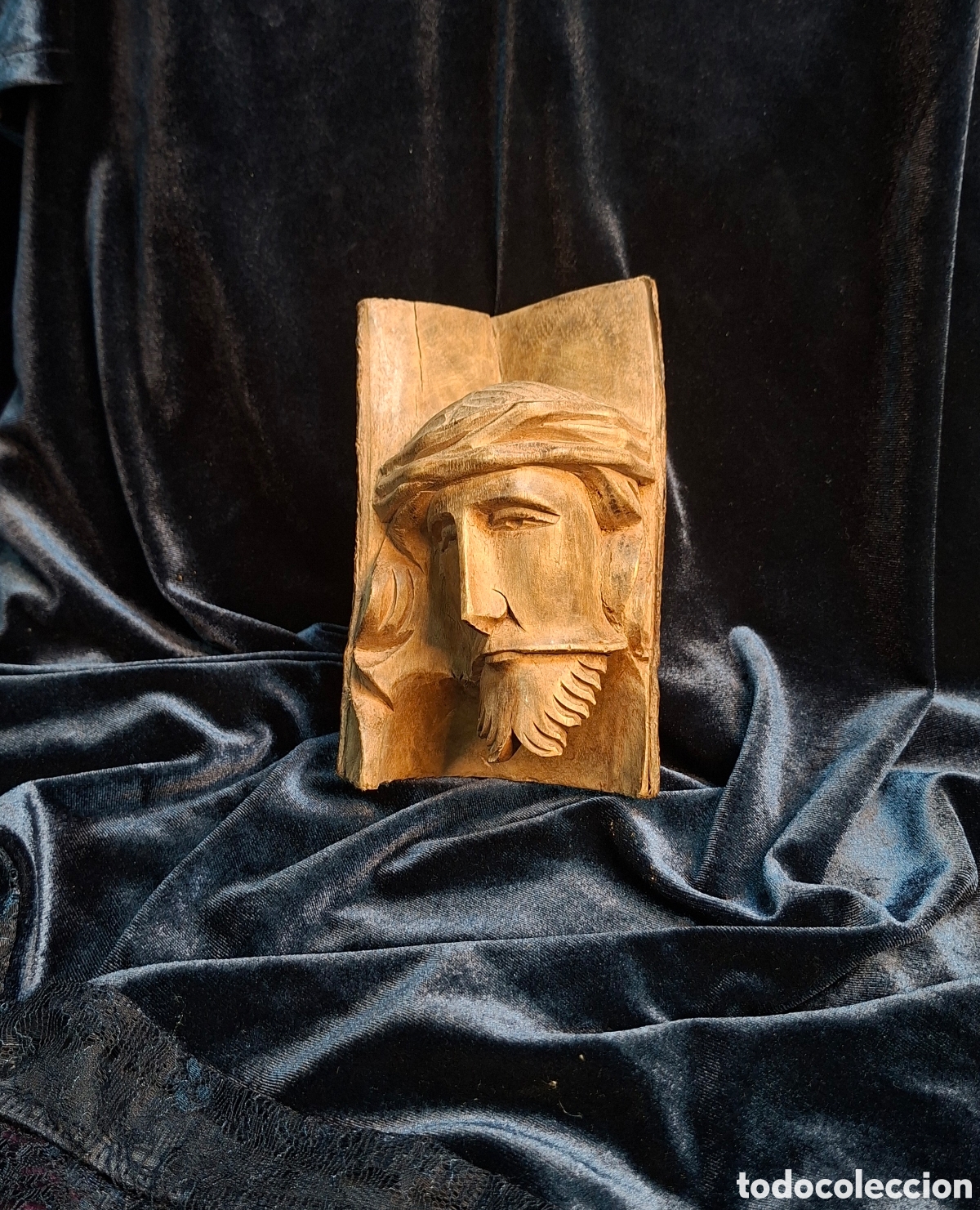 Arte: Talla de madera antigua religiosa.