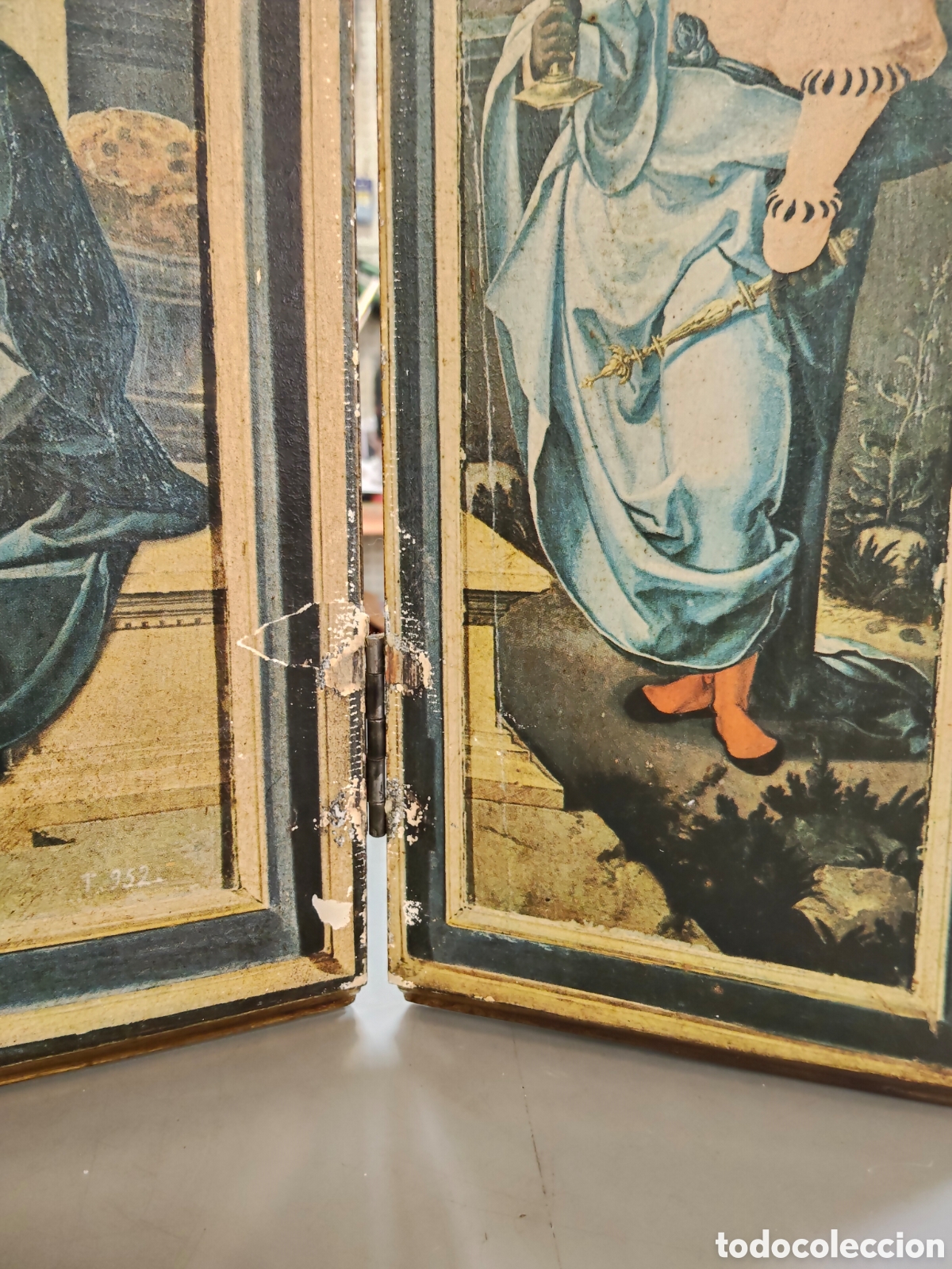 Arte: Antiguo tr&iacute;ptico religioso - Foto 4