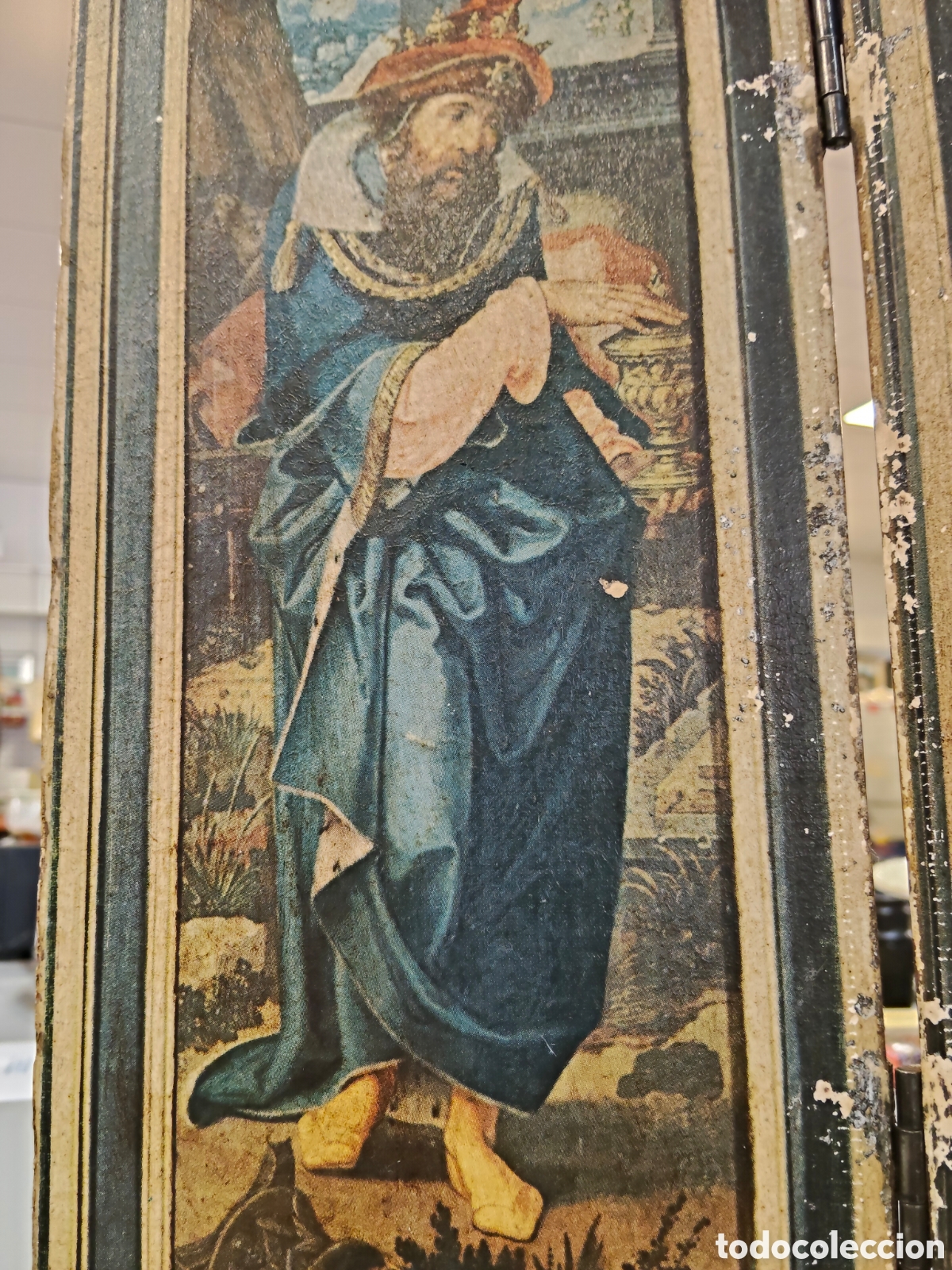 Arte: Antiguo tr&iacute;ptico religioso - Foto 8