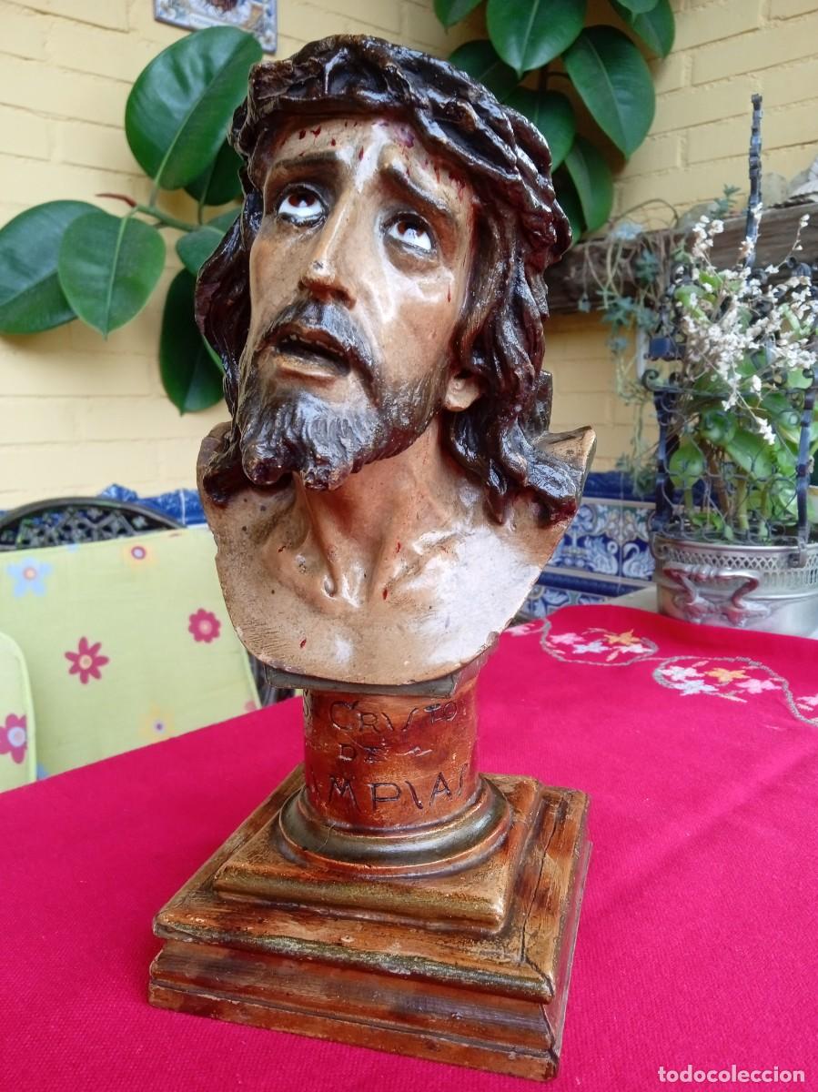 Arte: Figura antigua religiosa Cristo de Limpias Olot
