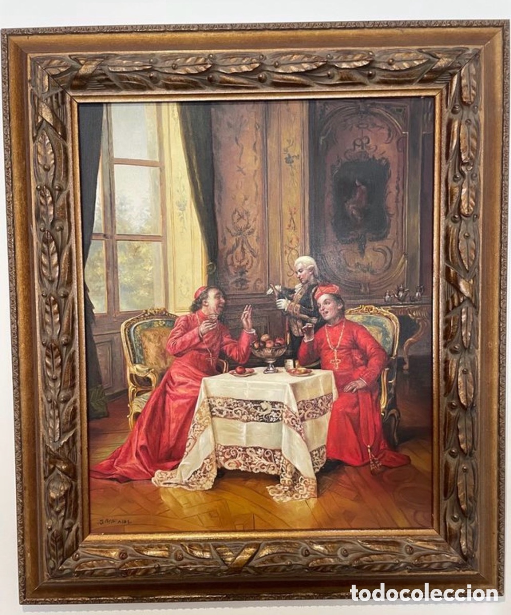 Arte: Obra de arte enmarcada cardenales. siglo xx